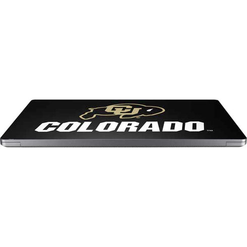 University of Colorado CU Logo on Black Universal Laptop 12in (9.8 x 6.8in) Skin